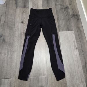 Athleta Black Leggings with Side Panels